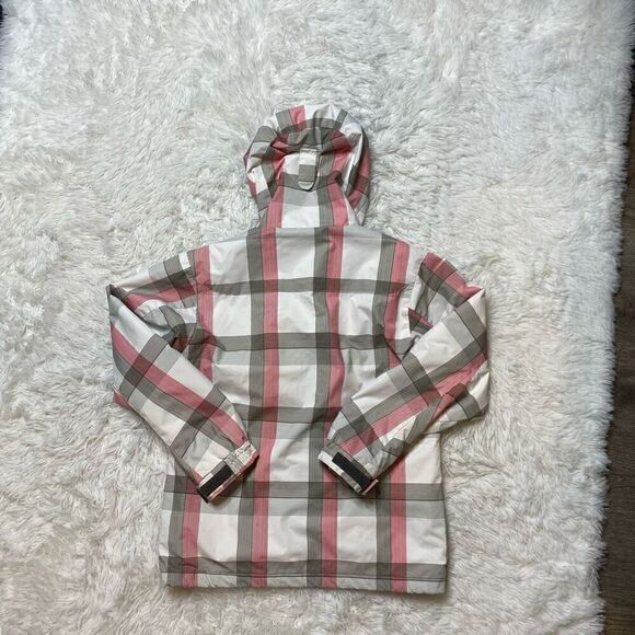 FIREFLY Ski Jacket Coat White Hooded Checkered Size Large Nancy Full Zip Hooded - Picture 9 of 10